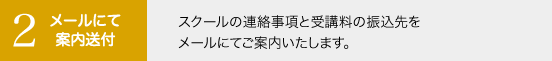 2.メールにて案内送付